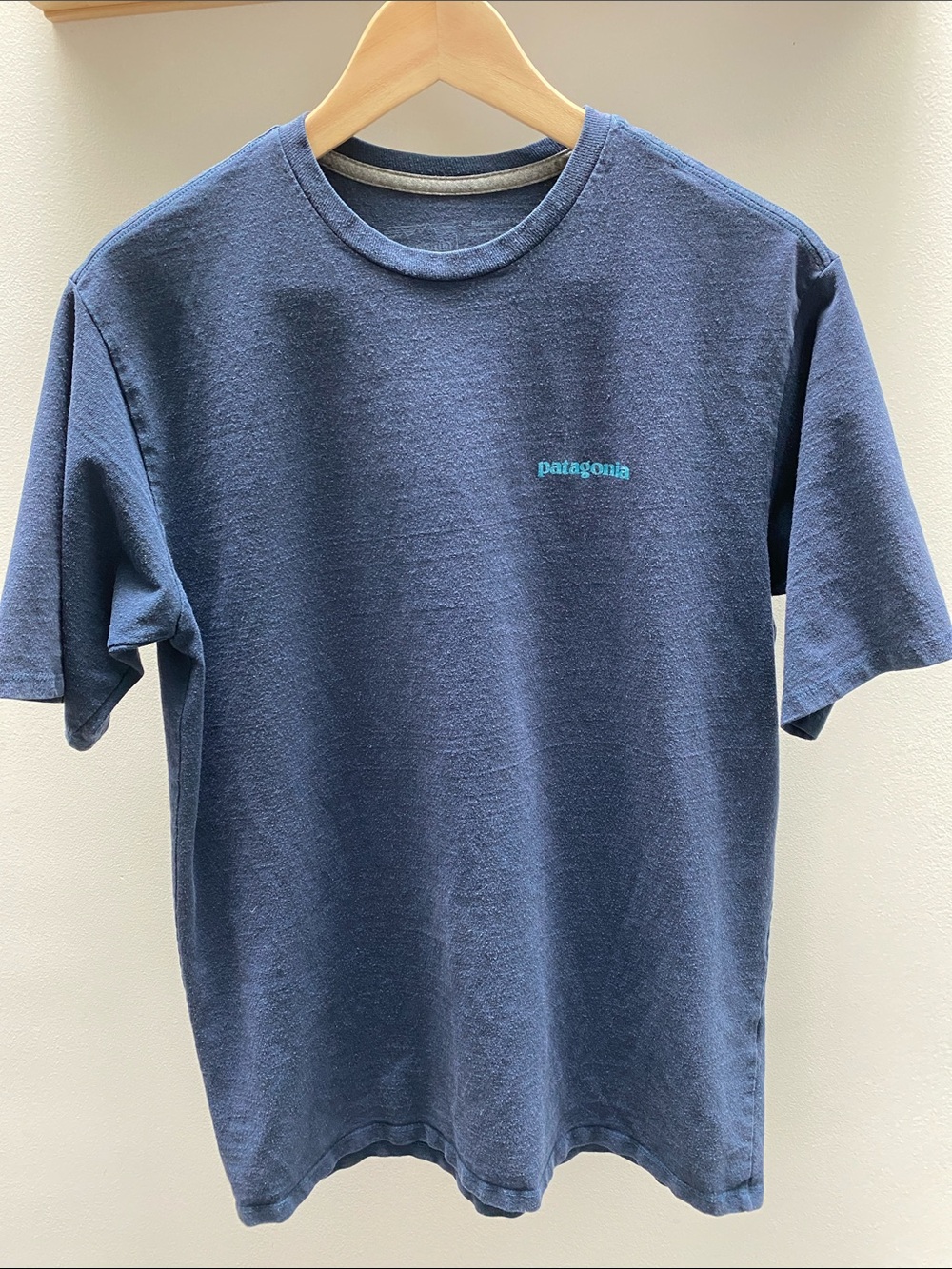 Patagonia Dark Blue Short Sleeve Logo Responsibili-Tee